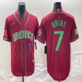 2023 World Cup Mexico #7 Julio Urias red majestic baseball jerseys 53