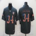 Nike Oakland Raiders #34 Bo Jackson black Throwback USA flag Color Rush Limited Jersey-BD