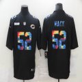 Nike Bears #52 Khalil Mack black Color Rush Limited Jersey Rainbow Edition-BD