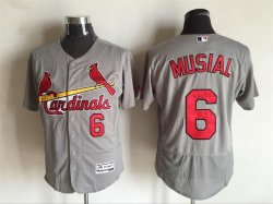 St. Louis Cardinals #6 Stan Musial gray Flexbase Authentic Collection Jersey