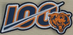 Chicago Bears 100th patch