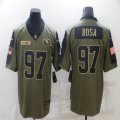 Nike 49ers #97 Nick Bosa green 2021 Salute to Service Limited Jersey