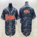 Nike Cincinnati Bengals blank gray camo baseball jerseys Joint name-BD 01