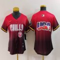 Women Nike Philadelphia Phillies blank red majestic baseball jersey city version 03