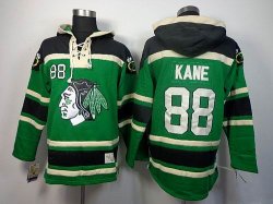 Chicago Blackhawks #88 Patrick Kane Green NHL Hooded Sweatshirt