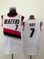 NBA Portland Trailblazers Brandon Roy 7# white basketball jersey