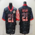 Nike Washington Redskins #21 Sean Taylor camo black usa flag Color Rush Limited Jersey