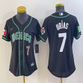 Youth 2023 World Cup Mexico #7 Julio Urias black majestic baseball jerseys 06