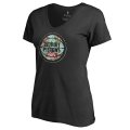 Women's Detroit Pistons Fanatics Branded Black Lovely Plus Size V-Neck T-Shirt