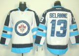 nhl Winnipeg Jets 13 Teemu Selanne white Jerseys (A Patch)