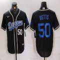 Nike Los Angeles Dodgers #50 Mookie Betts black majestic baseball Jerseys Joint name -BD 04