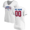 Arizona Cardinals NFL Pro Line by Fanatics Branded Women's Any Name & Number Banner Wave V-Neck T-Shirt â€“ White