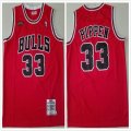 Chicago Bulls #33 Scottie Pippen throwback red NBA basketball Jersey nba Finals-TY