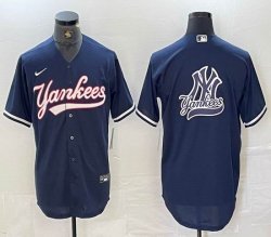 Nike New York Yankees blank blue MLB baseball Jersey Joint name -BD 15