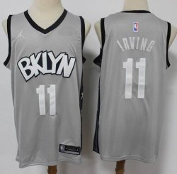 Nike Brooklyn Nets #11 Kyrie Irving gray NBA Jerseys -S8