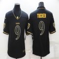 Baltimore Ravens #9 Justin Tucker black throwback Nike Color Rush Limited Jersey