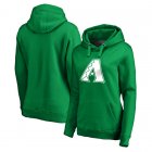 Women's Arizona Diamondbacks Fanatics Branded Kelly Green St. Patrick's Day White Logo Pullover Hoodie