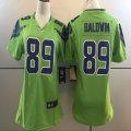 Women Seattle Seahawks #89 Doug Baldwin green nike Color Rush Limited Jersey