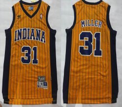 Indiana Pacers #31 Reggie Miller yellow dark blue NBA Jersey-XD