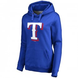 Texas Rangers Women\'s Team Color Primary Logo Pullover Hoodie - Royal