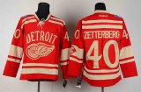 Detroit Red Wings #40 Zetterberg Red Vintage NHL Winter Classic Jersey