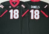 Georgia Bulldogs #18 JT Daniels Black Game College Football Jerseys-PNS