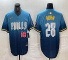 Nike Philadelphia Phillies #28 Alec Bohm skyblue majestic baseball jersey city version-BD 01