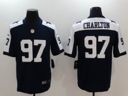 Nike Dallas cowboys 97 Charlton Blue white Color Rush Limited Jersey