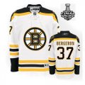 2013 NHL Stanley Cup Boston Bruins 37 Bergeron White Jersey