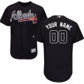 Custom Atlanta Braves black Flexbase Authentic Collection Jersey