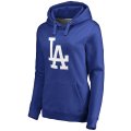 Los Angeles Dodgers Women's Team Color Primary Logo Pullover Hoodie - Royal