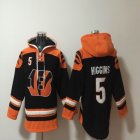 Cincinnati Bengals #5 Higgins black orange NFL Hooded Sweatshirt