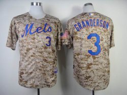 New York Mets GRANDERSON #3 gray camo MLB baseball Jerseys