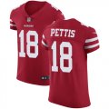 Custom 49ers #18 Dante Pettis nike red Color Rush Limited Jersey