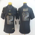 Women Nike New England Patriots #12 Tom Brady black gold Color Rush Limited Jersey