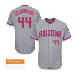 Mens Arizona Diamondbacks Paul Goldschmidt Majestic Gray Road 2016 Mothers Day Flex Base Jersey