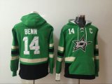 2017 Dallas Stars #14 Jamie Benn green black Hockey Hooded Sweatshirt