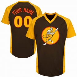 Custom Washington National brown yellow baseball jerseys