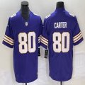 Nike Minnesota Vikings #80 Carter Purple throwback Color Rush Limited Jersey