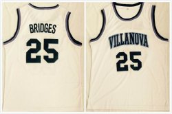 Villanova Wildcats #25 Mikal Bridges white NCAA basketball jersey