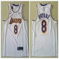 Nike Los Angeless Lakers #8 Kobe Bryant white basketball Jersey