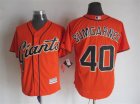 San Francisco Giants #40 Madison Bumgarner orange Majestic baseball jersey