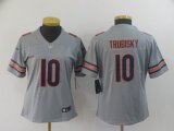 Women Nike Chicago Bears #10 Mitchell Trubisky gray NFL Jersey Inverted version