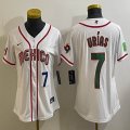 Women 2023 World Cup Mexico #7 Julio Urias white majestic baseball jerseys