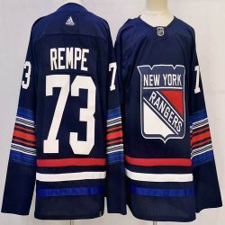 Adidas New York Rangers #73 Matt Rempe Navy hockey jersey