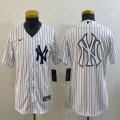 Youth Nike New York Yankees blank white majestic baseball Jerseys-BD