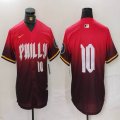 Nike Philadelphia Phillies #10 J.T. Realmuto red majestic baseball jersey city version 08