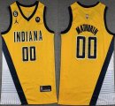 Jordan logo Indiana Pacers #00 Bennedict Mathurin yellow NBA Jersey-XD