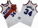 Phoenix Suns #34 Charles Barkley white throwback NBA Revolution 30 Jersey