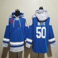 Los Angeles Dodgers #50 Mookie Betts blue gray Hooded Sweatshirt